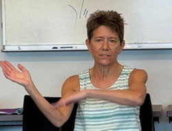 Janet Marzano teaches ASL for ASL Friends Outreach
